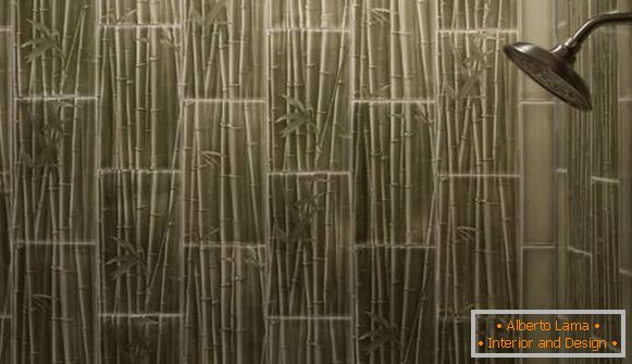 Fürdőszobai csempe bambuszhoz