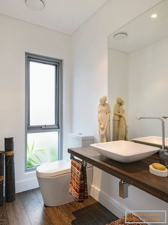 Fürdőszoba keleti stílusban minimalizmussal