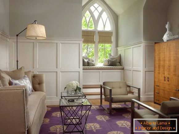 Bézs színe a belső térben - a nappali fényképe