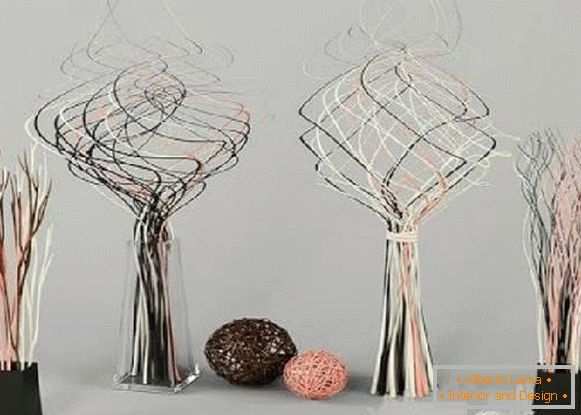 dekoratív ágak szabadtéri vázákhoz saját kezükben, fénykép 54