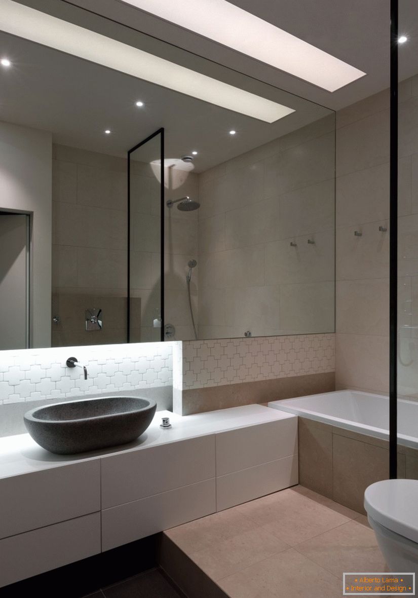 Fürdőszoba egy hálószobás apartman Kijevben