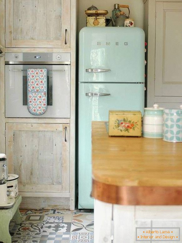 Stílusos padlóburkolat a konyhában - a padlóburkolatok képe