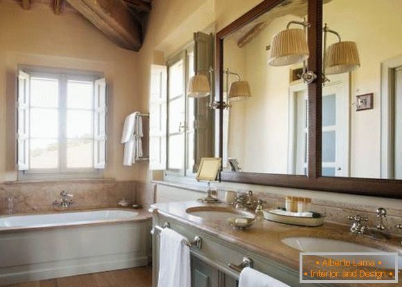 Hangulatos Provence stílusú fürdőszoba