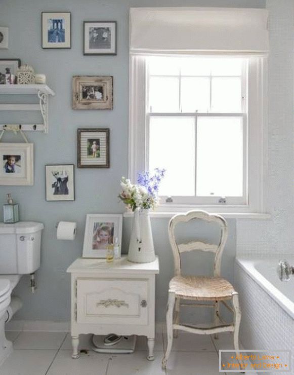 Fürdőszoba design Provence stílusban - fotó kiegészítők
