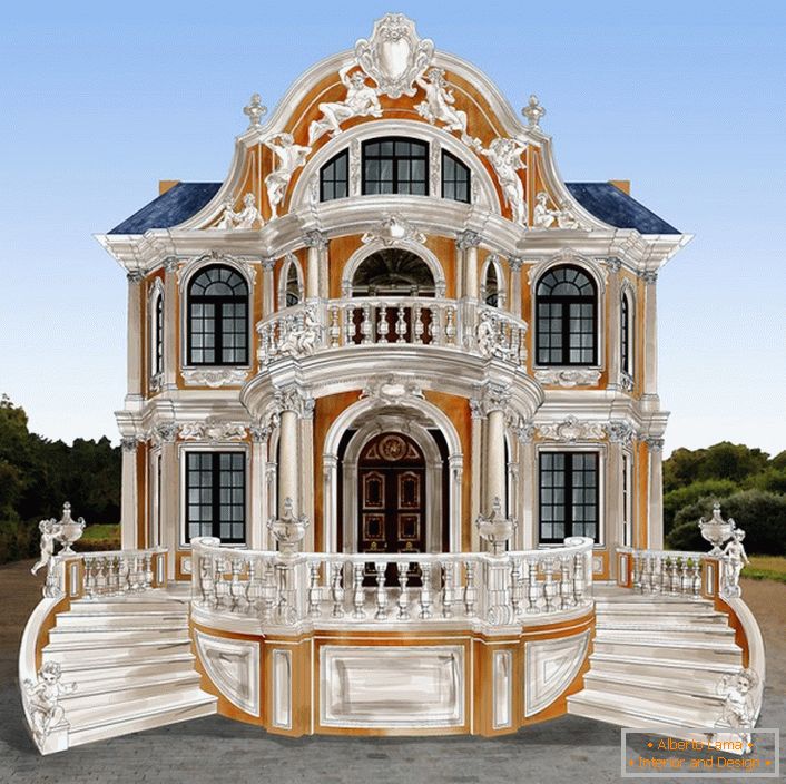 Luxus ház egy barokk stílusú házban.