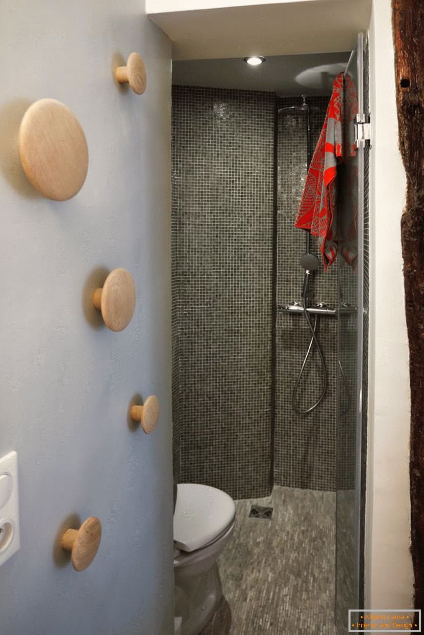 Fürdőszoba elegáns kis stúdió lakás