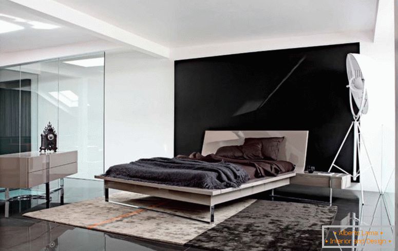 minimalista hálószoba