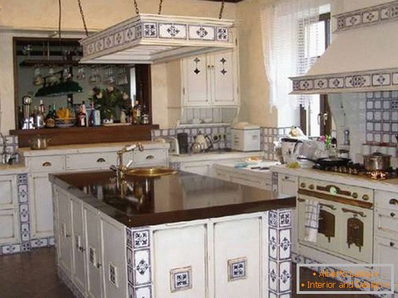 Fotó a konyha egy privát ház a stílus Provence