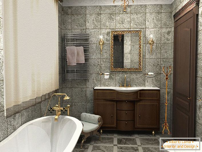 Luxus fürdőszoba Art Deco stílusban