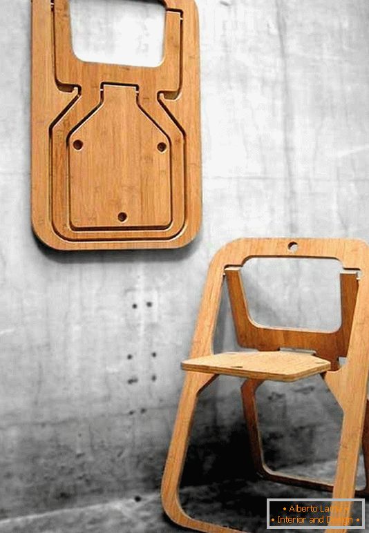 Összecsukható szék Christian Desile tervezője, Franciaország