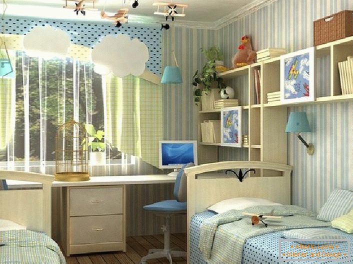 Egy szoba high-tech stílusú egy fiú egy vidéki ház Dél-Franciaországban.