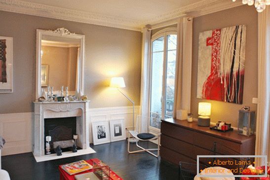 Nappali egy kis lakás Párizsban
