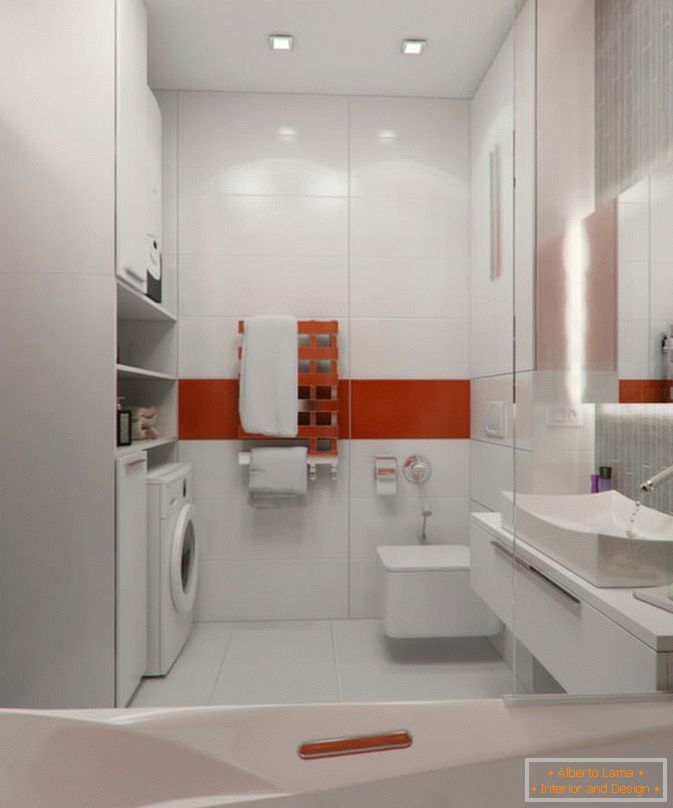 Fürdőszoba egy kis stúdió apartman Kijevben