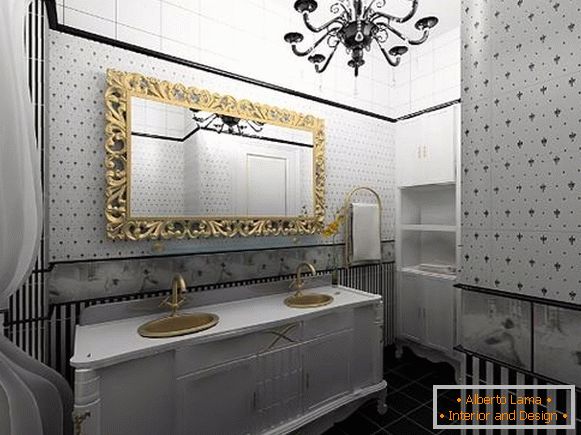 klasszikus stílusú fürdőszobai csillár