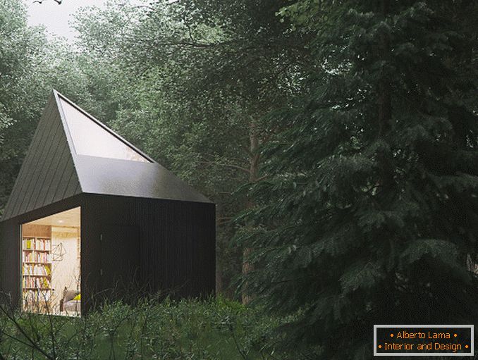 Kis házak projektjei: egy kis ház megjelenése az erdőben