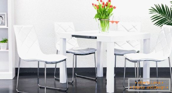 összecsukható asztali konzol fehér