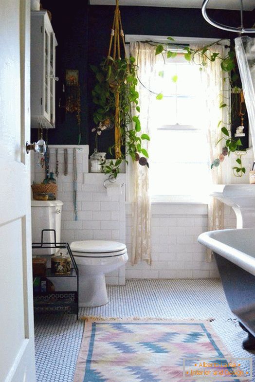 Fürdőszobai dekoráció növények segítségével