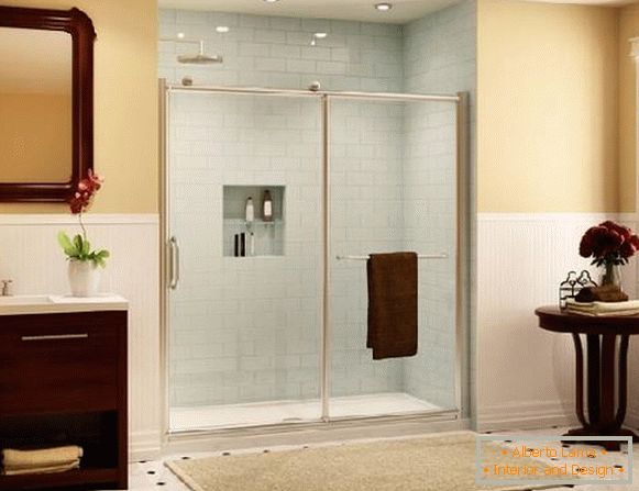 csúszó üvegajtók zuhanyzóval, fotó 1