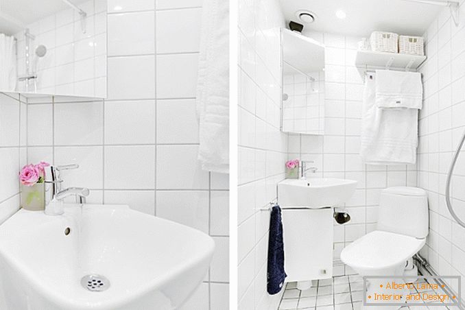 A lakás belseje 17 négyzetméter a skandináv minimalizmusban