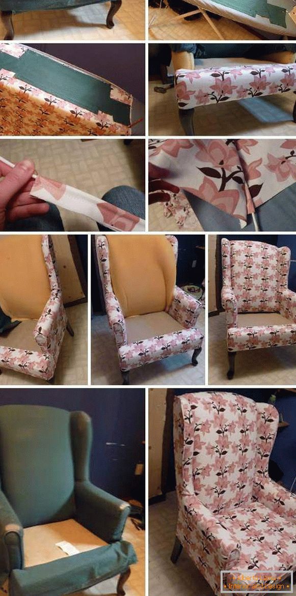 A kárpitozott bútorok helyreállítása saját kezekkel - székek felborítása