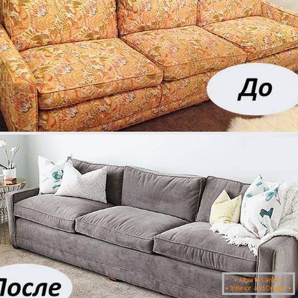 Kárpitozott bútorok javítása saját kezűkkel - új kárpitozású kanapé