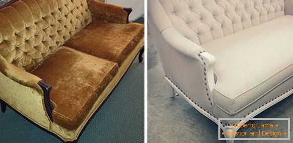 A kanapé javítása saját kezével klasszikus stílusban