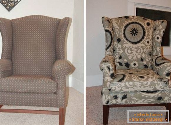 Kárpitozott bútorok helyreállítása - egy régi szék szűkítése