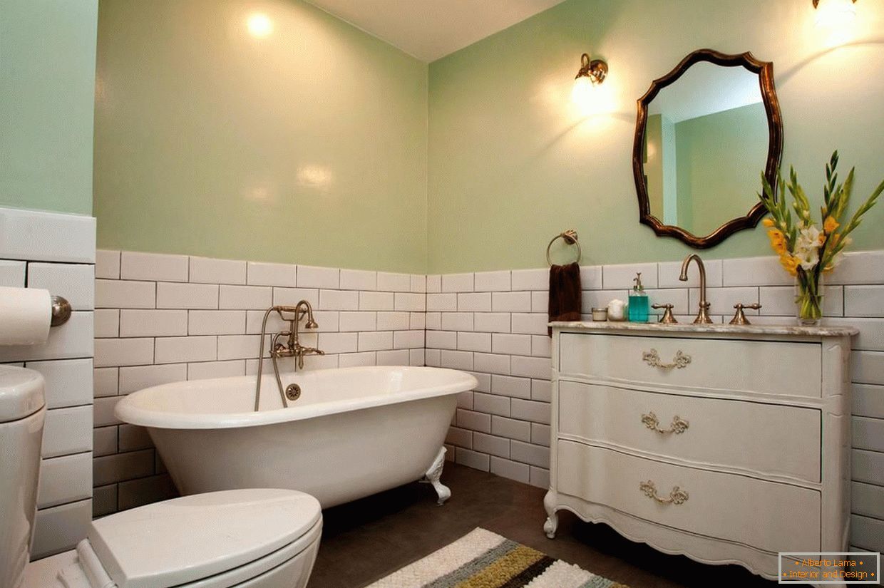 A fürdőszoba в стиле ретро