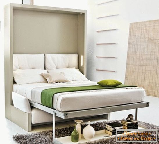 Ágy beépített szekrény, fotó 1