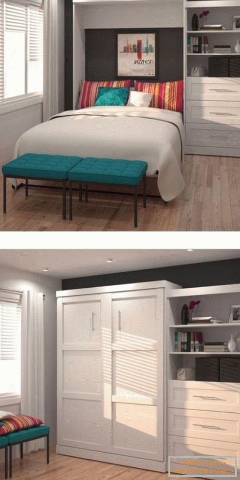 Összecsukható ágy beépített szekrény, fotó 1