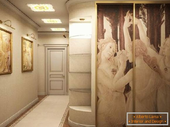 ruhásszekrény klasszikus stílusban a folyosón, fotó 38