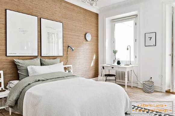 Kétszobás apartman skandináv stílusban - fotó hálószoba