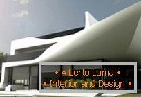 Modern építészet: Egy kétszintes ház Madridban a Sci-Fi stílusában