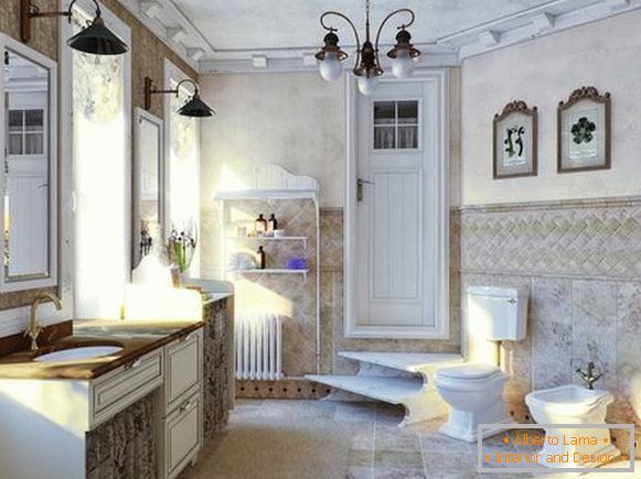fürdőszoba szekrény klasszikus stílusban, fénykép 16