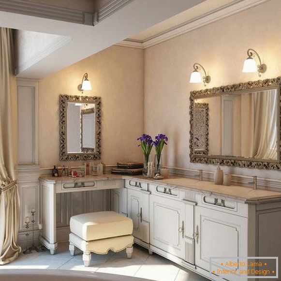 fali lámpa egy fürdőszobához klasszikus stílusban, fotó 22