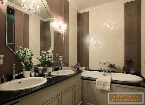 fali lámpa egy fürdőszobához klasszikus stílusban, fotó 25