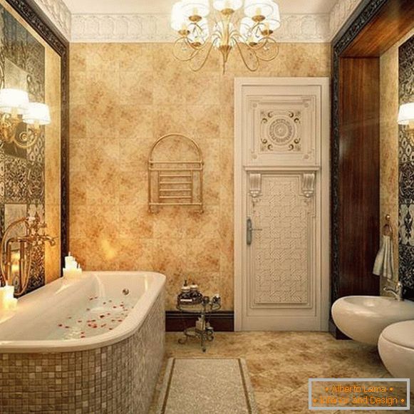 fürdőszoba design klasszikus stílusban, fotó 3