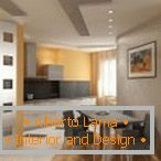 Design apartmanok fehér, szürke és narancssárga színben