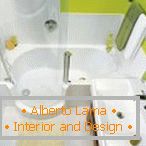 Fürdőszoba design világoszöld színben