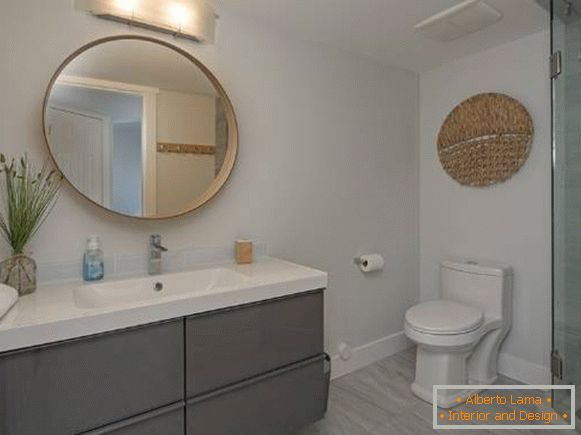 A fürdőszoba modern dizájn szürke - 2016. kép