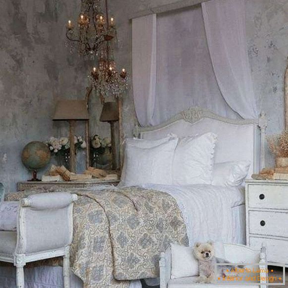 Az elegáns hálószoba - szürke színű fénykép