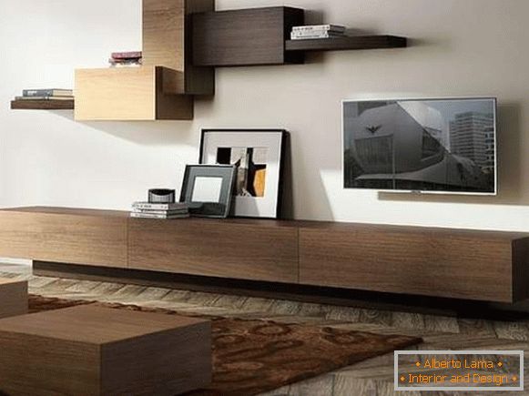 moduláris fal a nappaliban modern stílusban, fotó 38