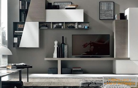 moduláris fal a nappaliban egy modern stílusú fénykép, fotó 39