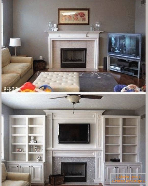 A nappali előtti és utáni tervezés