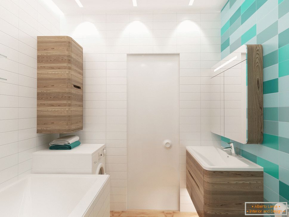 Fürdőszoba belső tér fehér színben