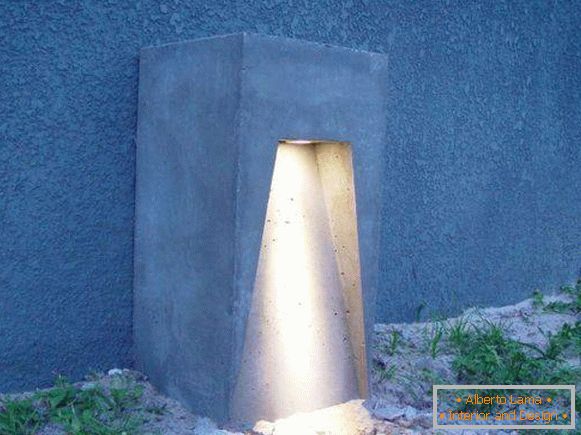 Kerti fények saját kezű betonból