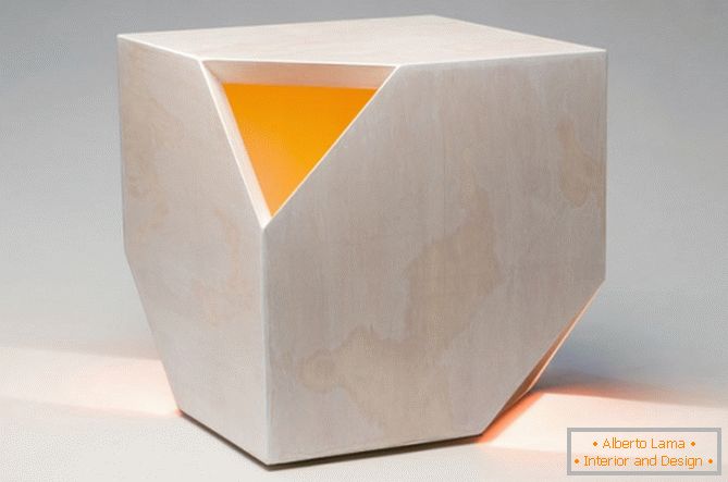Nugget Hollow háttérvilágítású asztal a HUXHUX Design-tól