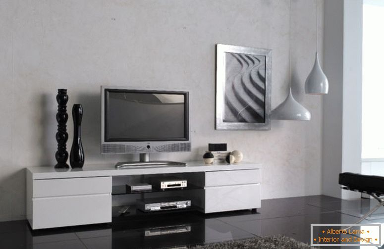on-fénykép-long-modern szekrény-alatti TV a nappaliban