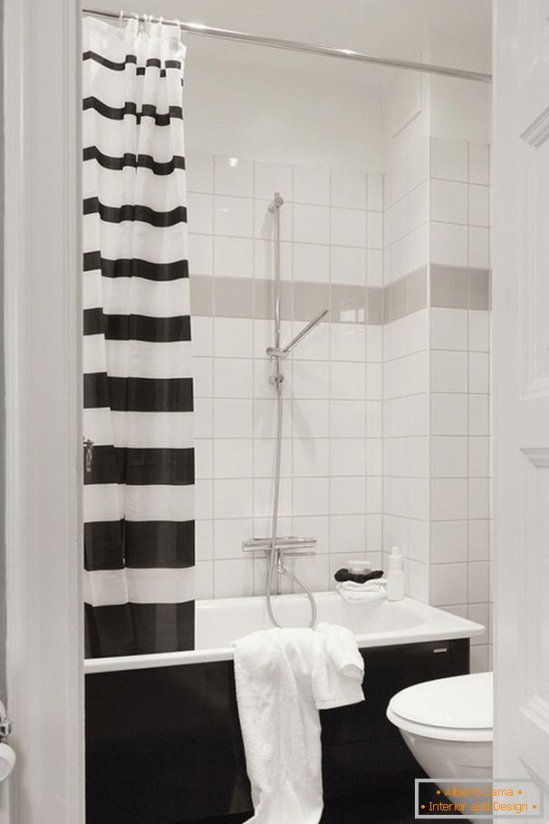 Fürdőszoba fekete-fehérben