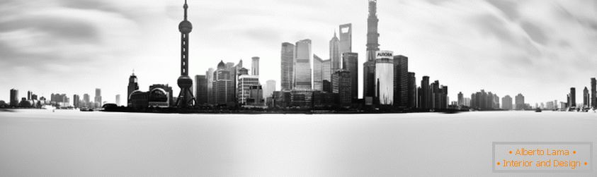 Szingapúr fekete-fehér panoráma fotó